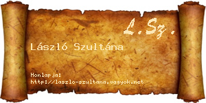 László Szultána névjegykártya